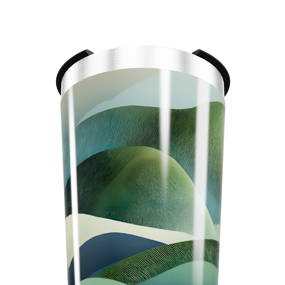 Copo Térmico - Verde Abstrato Aço Inox