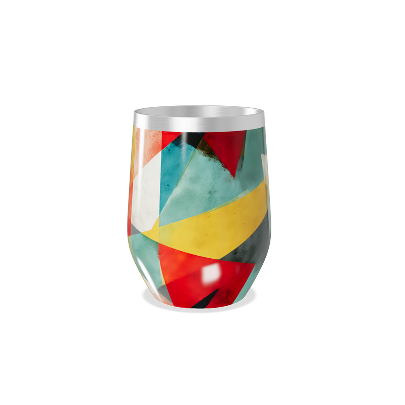 Copo Térmico Slim - Estampa Colorida Geométrica