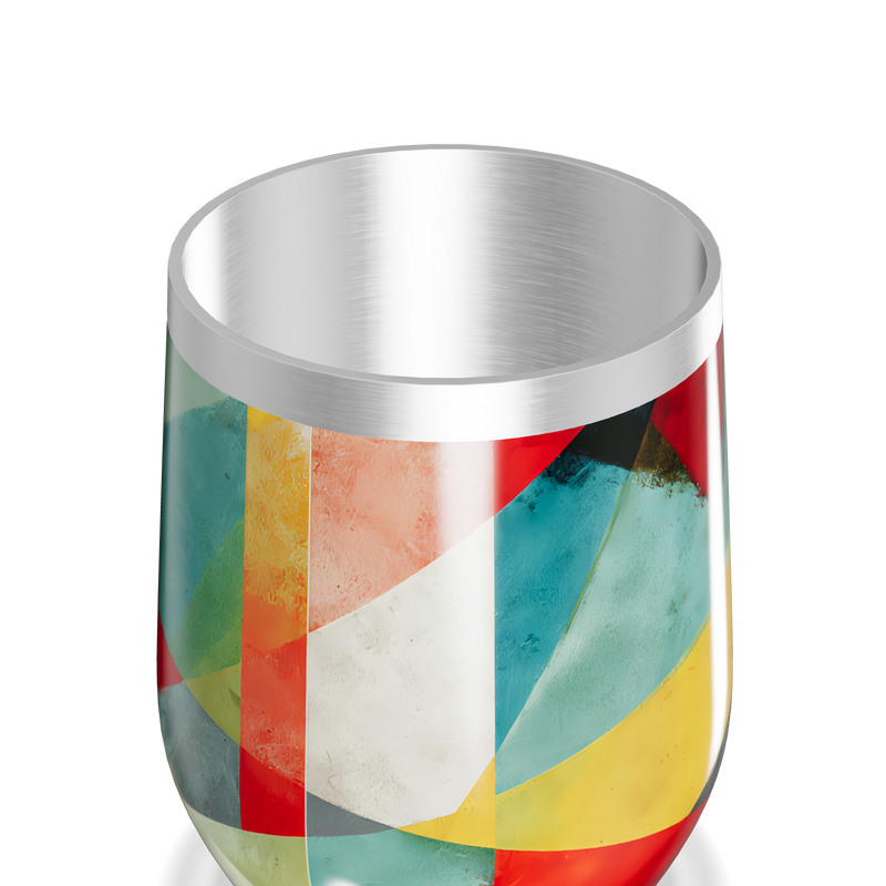 Copo Térmico Slim - Estampa Colorida Geométrica