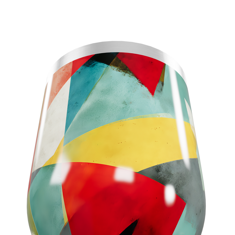 Copo Térmico Slim - Estampa Colorida Geométrica