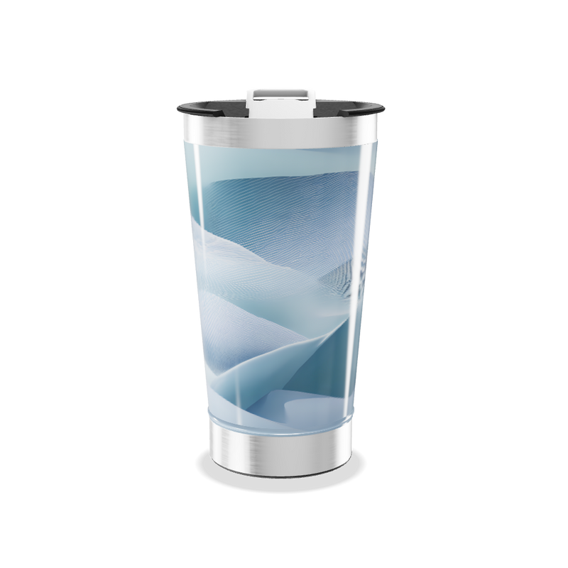 Copo Térmico - Azul com Ondas