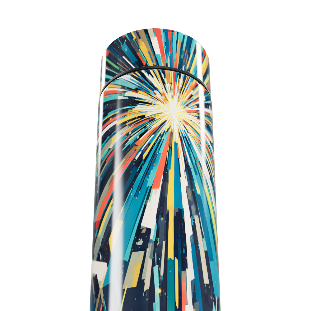 Garrafa Térmica Touch - Estampa Colorida Geométrica