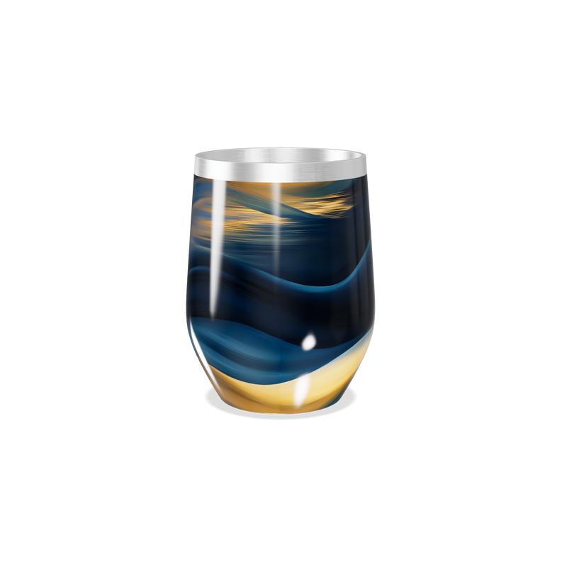 Copo Térmico Slim - Azul Marmorizado Inox