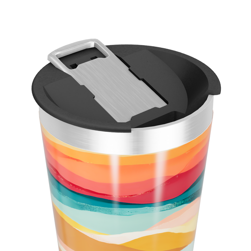 Copo Térmico - Estampa Ondas Coloridas