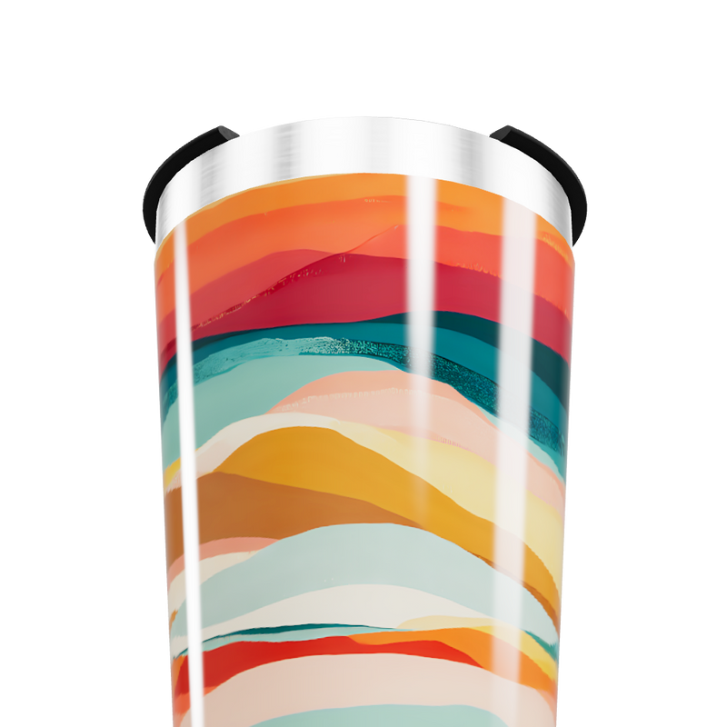 Copo Térmico - Estampa Ondas Coloridas