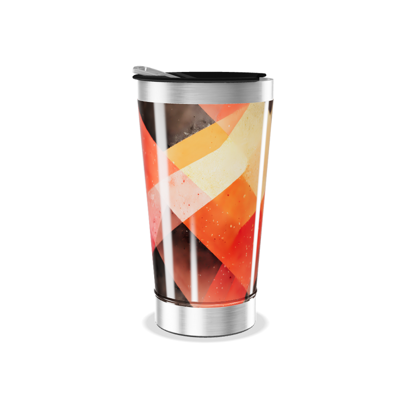 Copo Térmico - Geométrico Colorido Inox