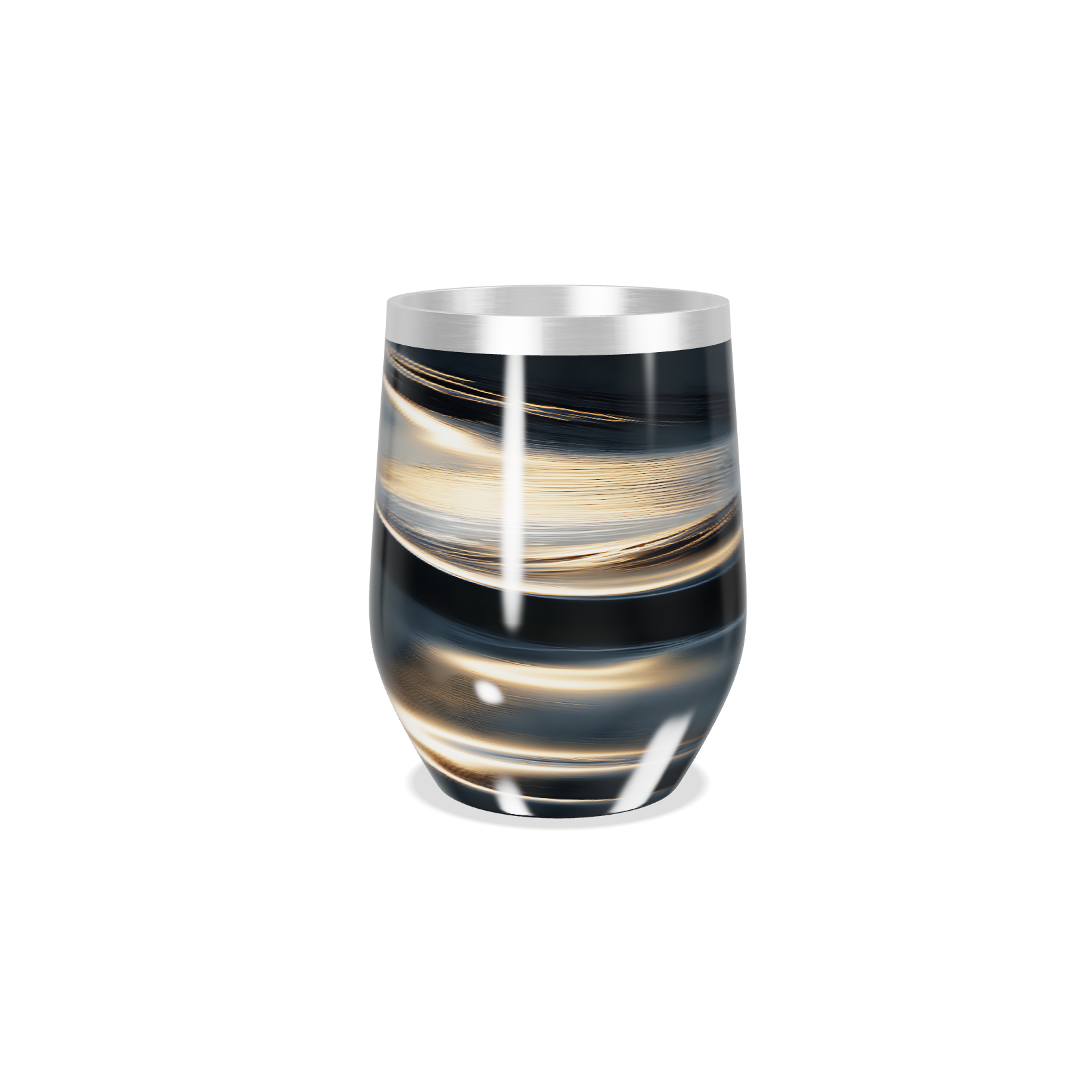 Copo Térmico Slim - Preto com Listras