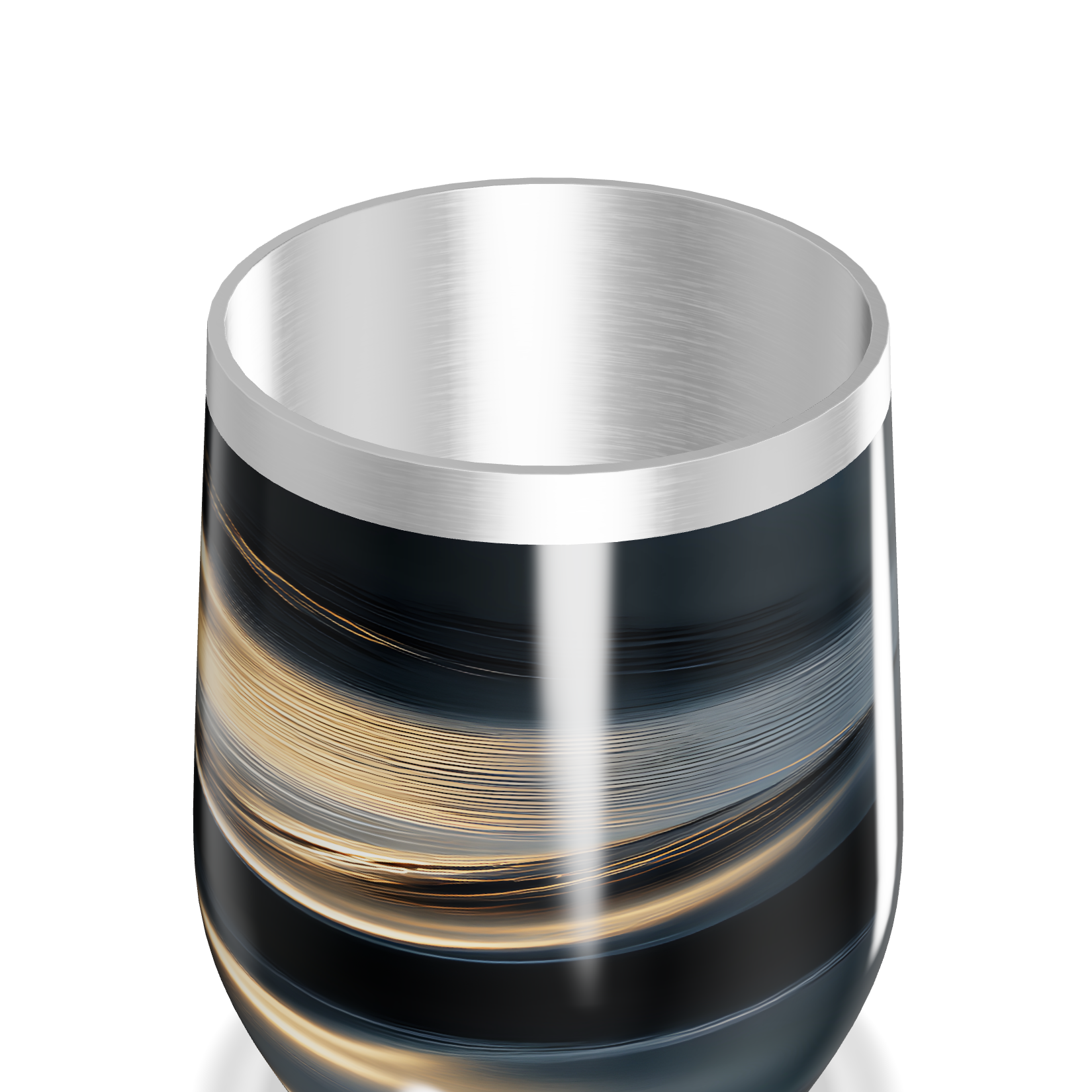 Copo Térmico Slim - Preto com Listras