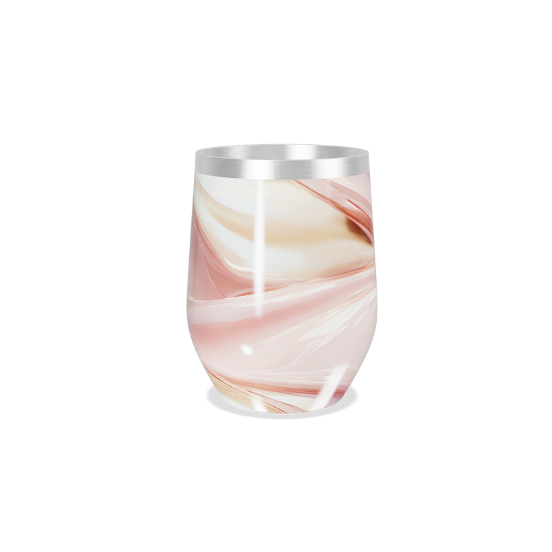 Copo Térmico Slim - Mármore Rosa Aço Inox