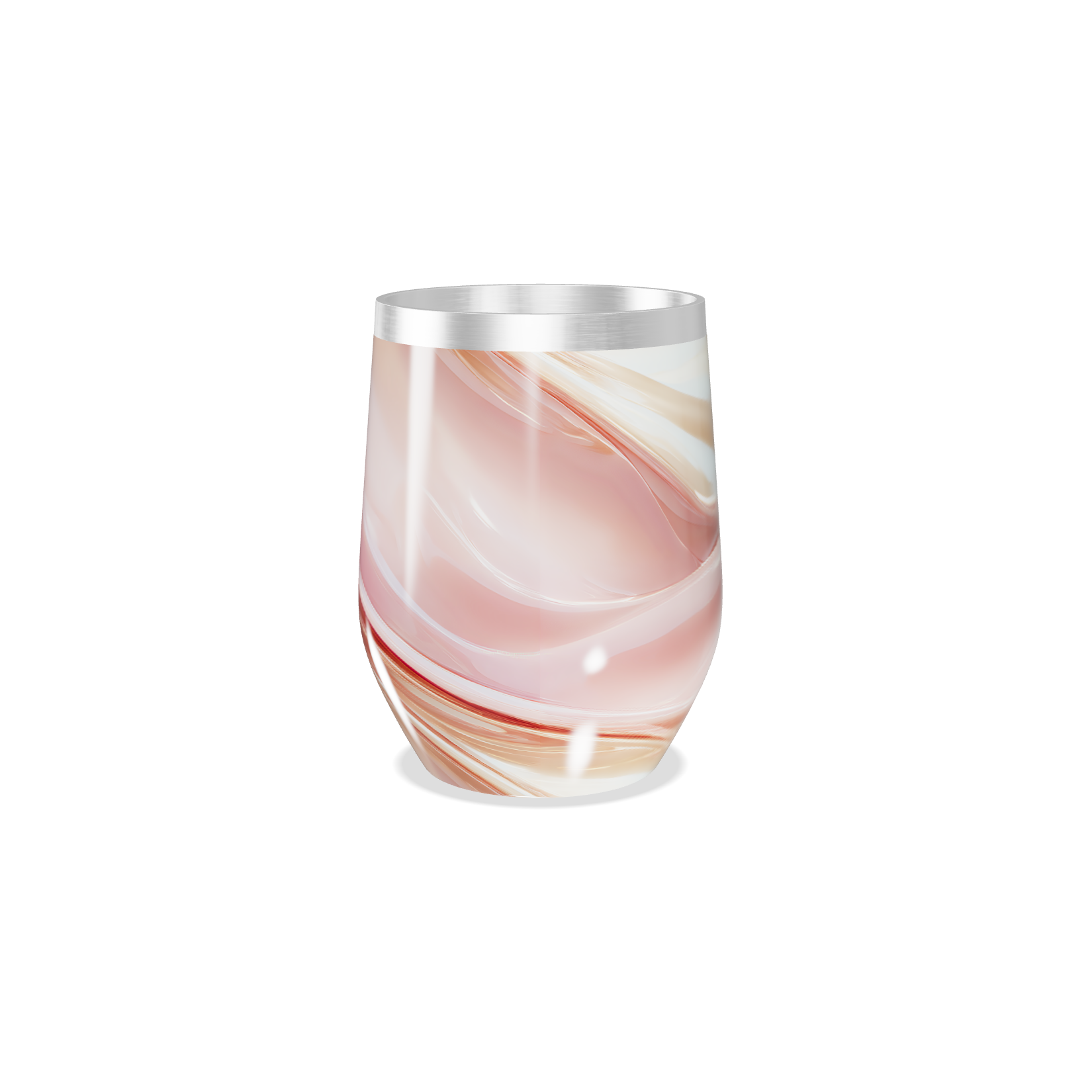 Copo Térmico Slim - Mármore Rosa Aço Inox