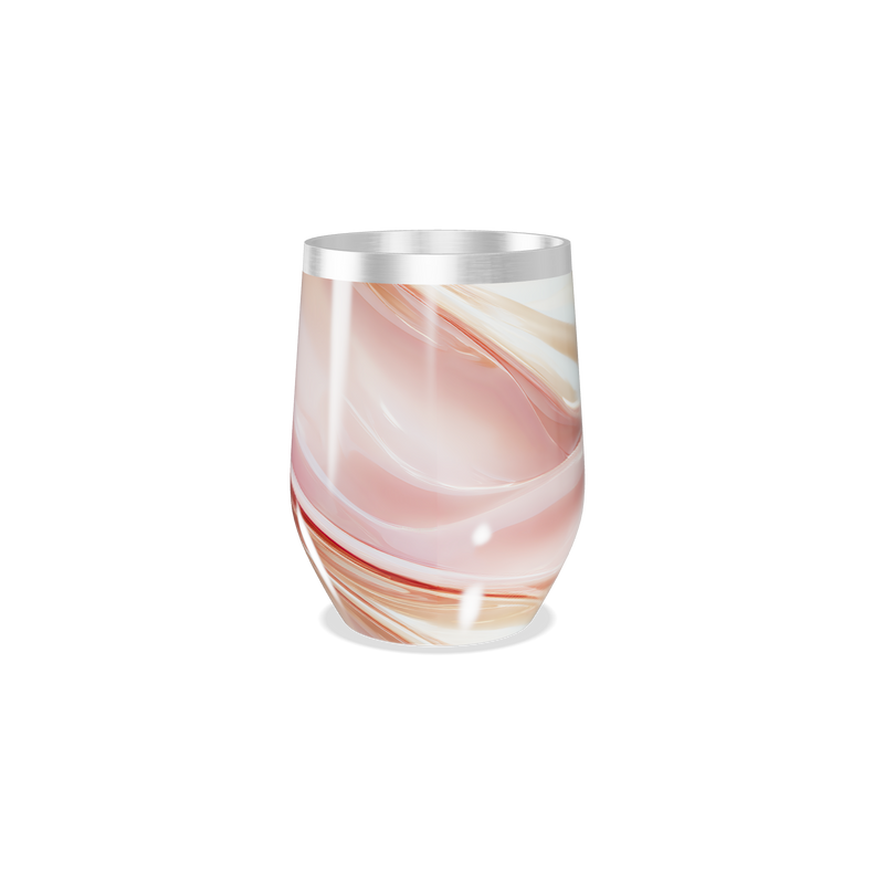 Copo Térmico Slim - Mármore Rosa Aço Inox