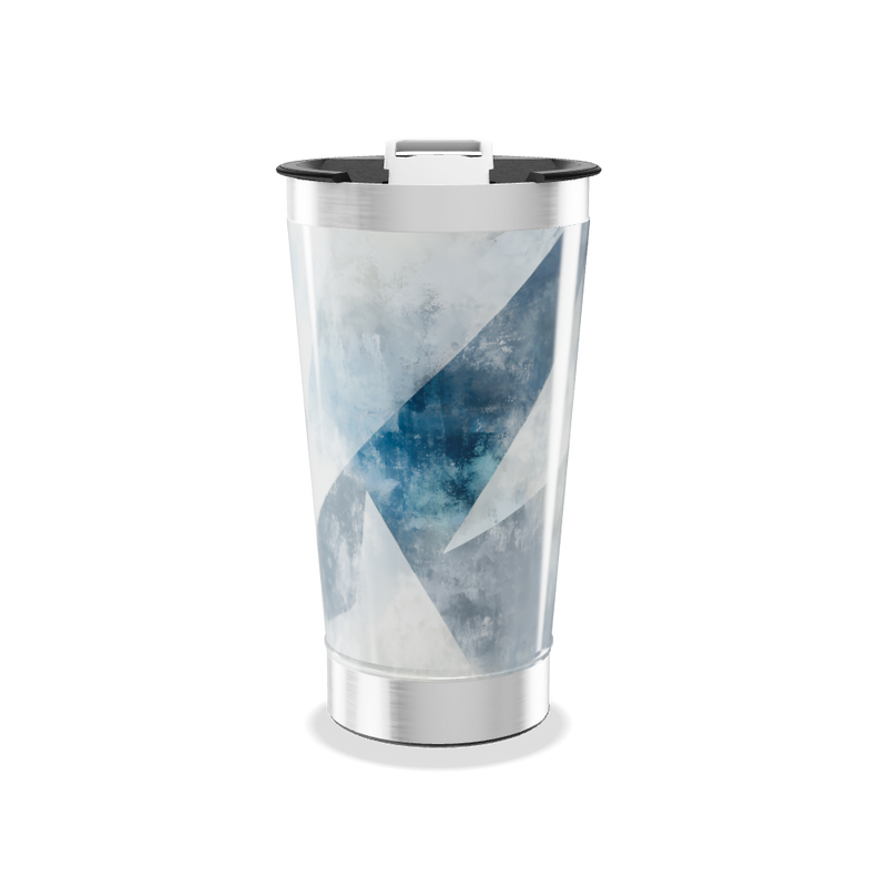 Copo Térmico - Estampa Azul Abstrata