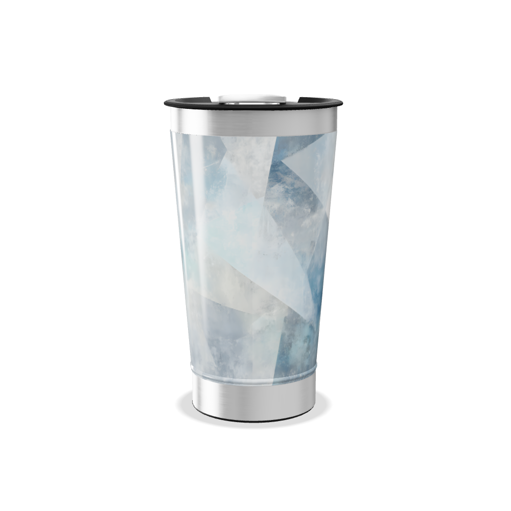 Copo Térmico - Estampa Azul Abstrata