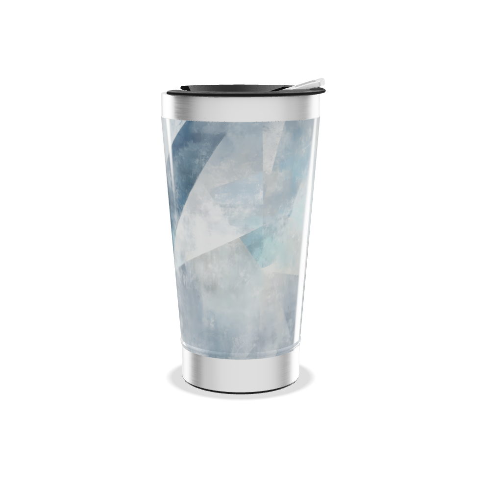 Copo Térmico - Estampa Azul Abstrata