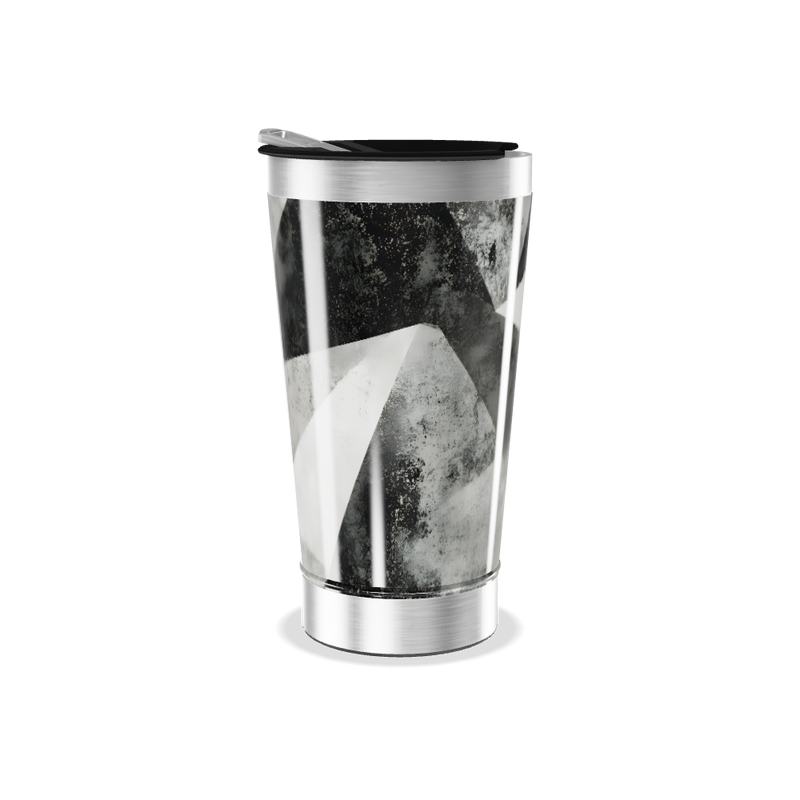Copo Térmico - Estampa Geométrica Preto e Branco