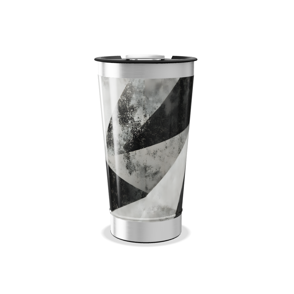 Copo Térmico - Estampa Geométrica Preto e Branco