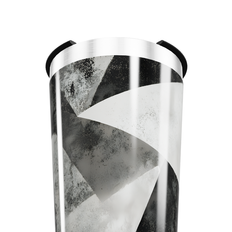 Copo Térmico - Estampa Geométrica Preto e Branco