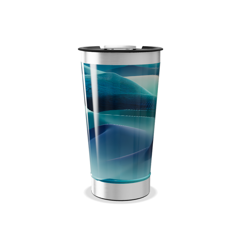 Copo Térmico - Azul com Ondas