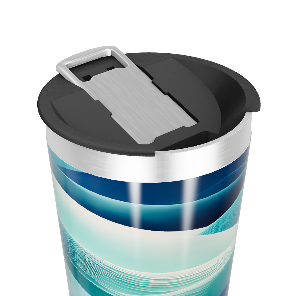 Copo Térmico - Azul com Ondas