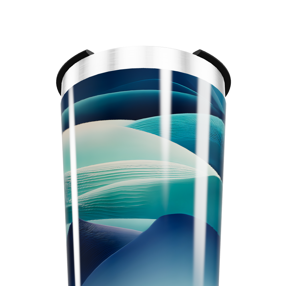 Copo Térmico - Azul com Ondas