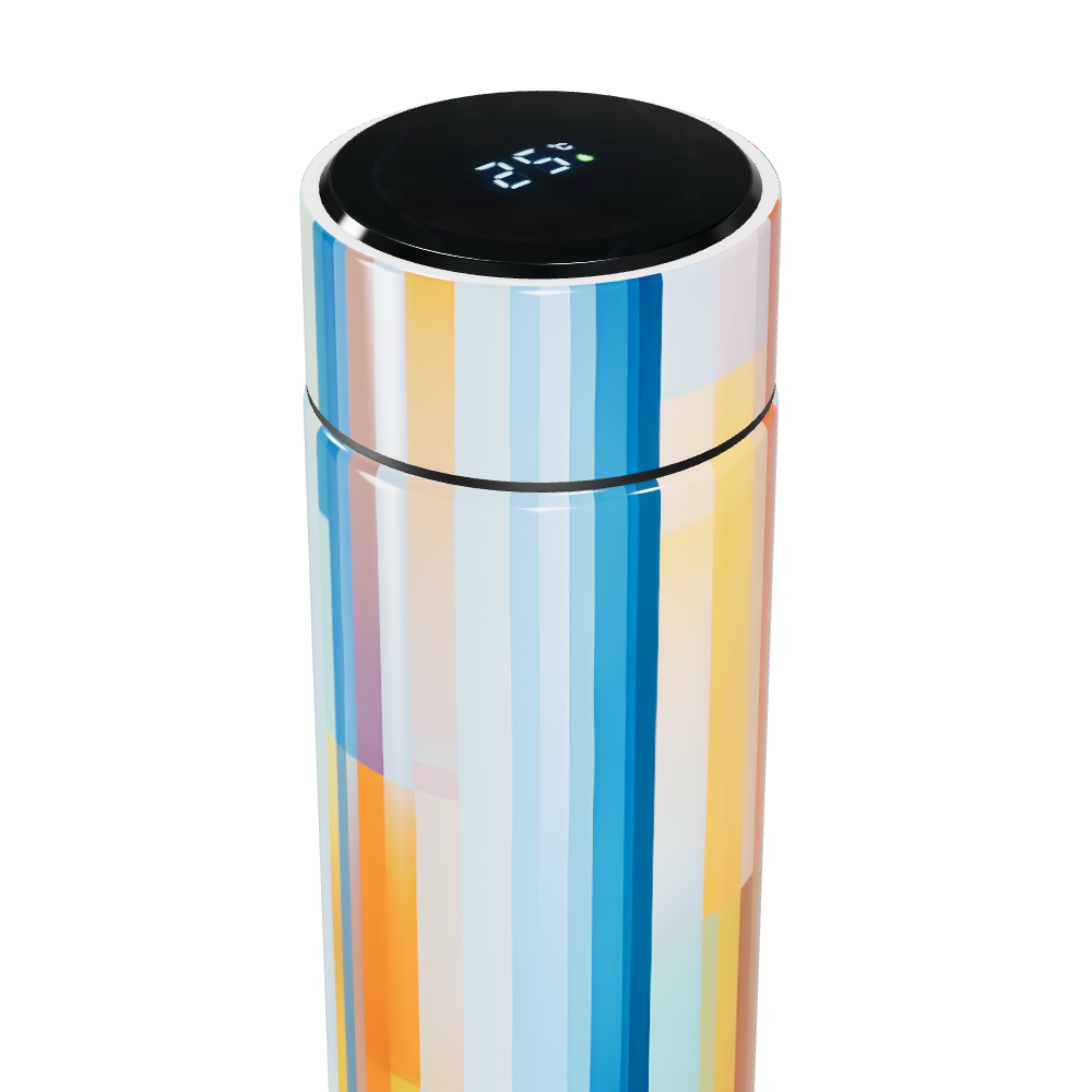 Garrafa Térmica Touch Listrada Multicolorida