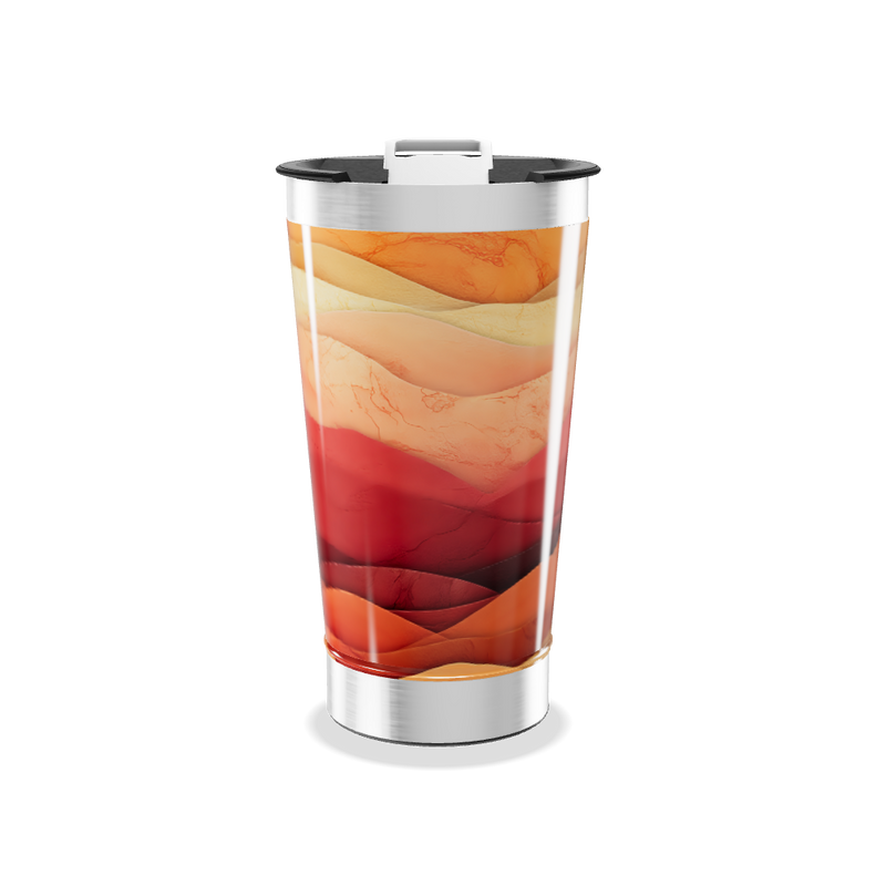 Copo Térmico - Estampa Ondas Coloridas