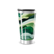 Copo Térmico - Verde com ondas abstratas