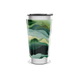 Copo Térmico - Verde com ondas abstratas