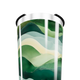 Copo Térmico - Verde com ondas abstratas