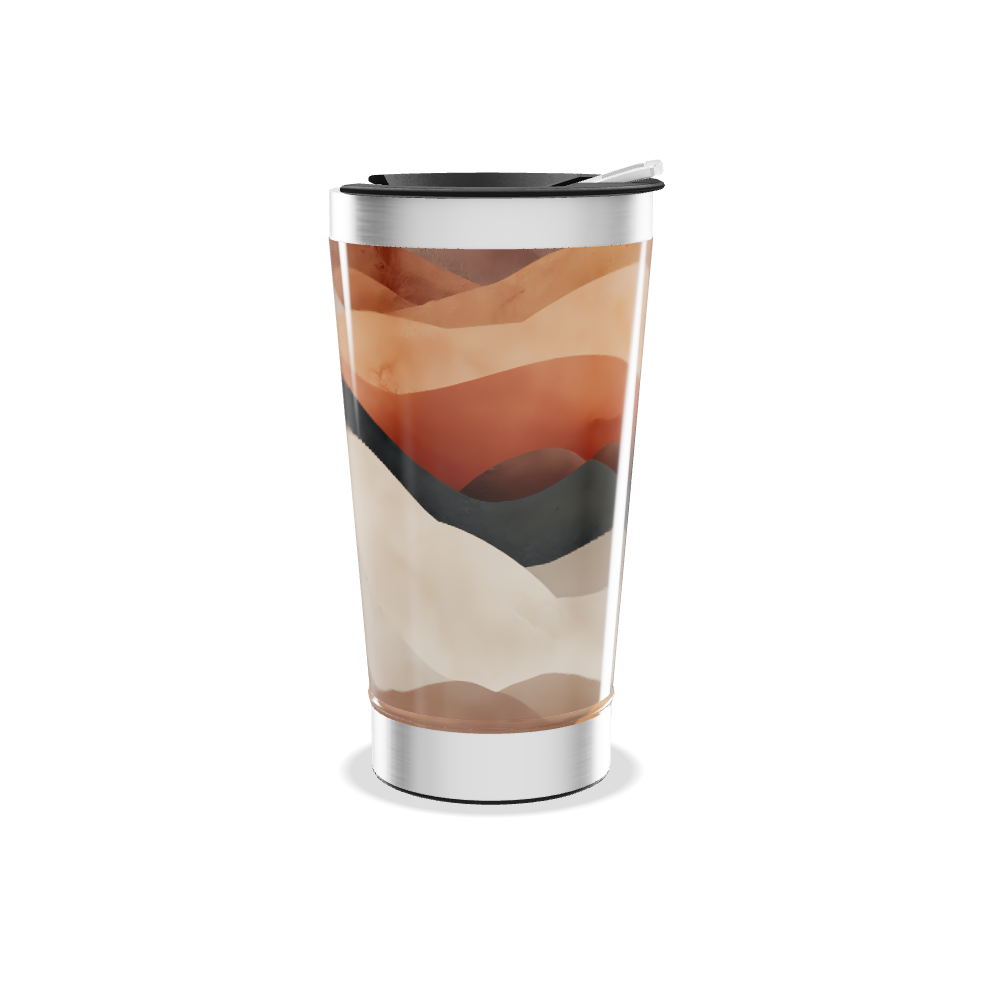 Copo Térmico - Estampa Ondas Coloridas