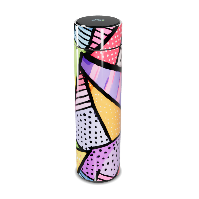 Garrafa Térmica Touch - Estampa Colorida Abstrata