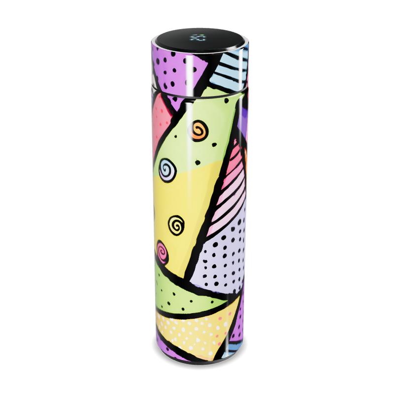 Garrafa Térmica Touch - Estampa Colorida Abstrata