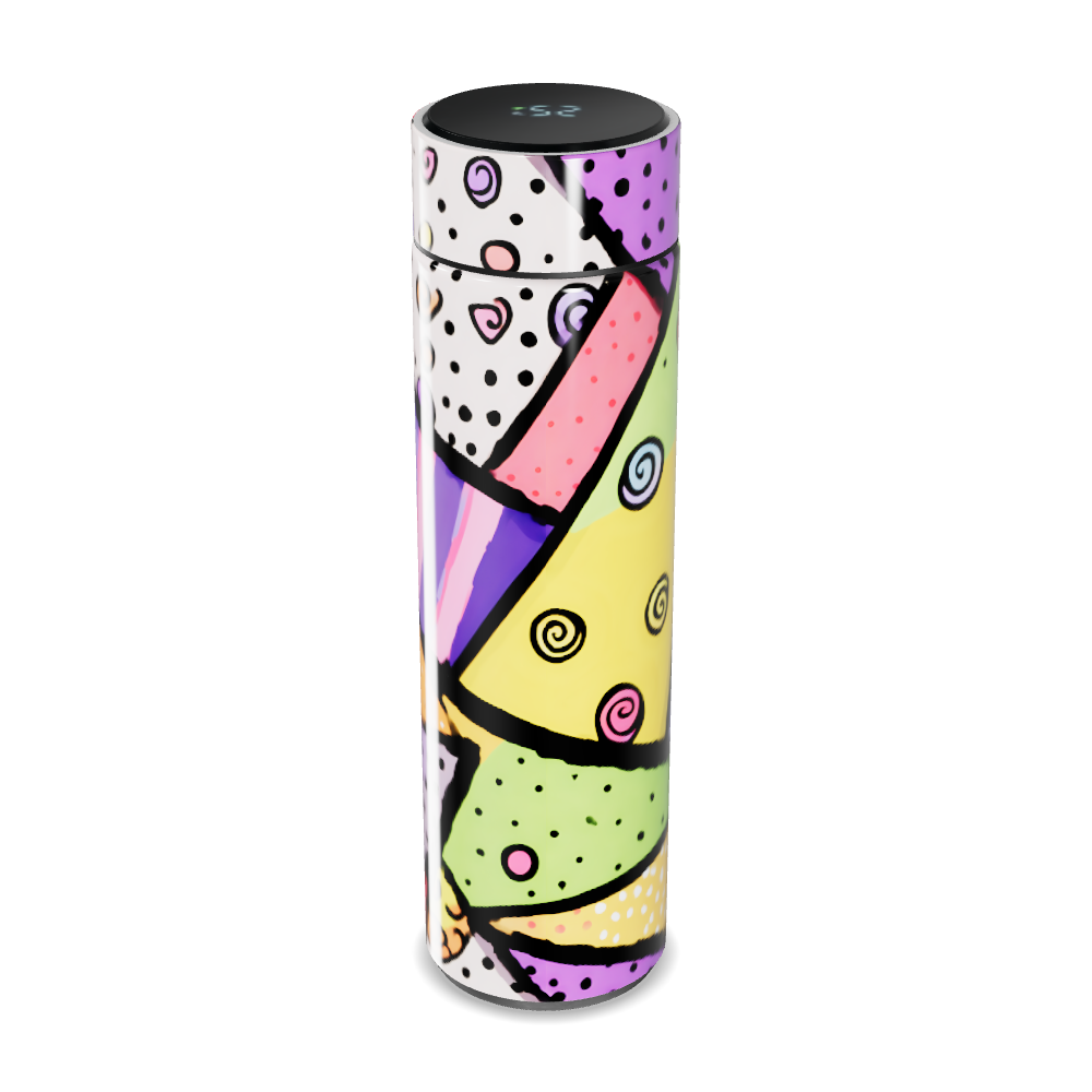 Garrafa Térmica Touch - Estampa Colorida Abstrata