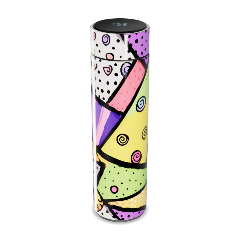 Garrafa Térmica Touch - Estampa Colorida Abstrata