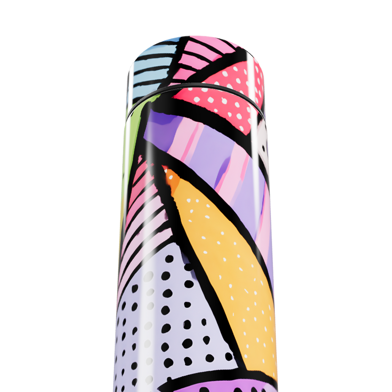 Garrafa Térmica Touch - Estampa Colorida Abstrata