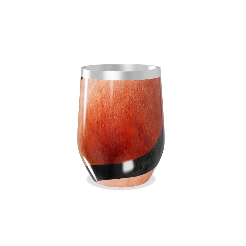 Copo Térmico Slim Laranja Preto Aço Inox