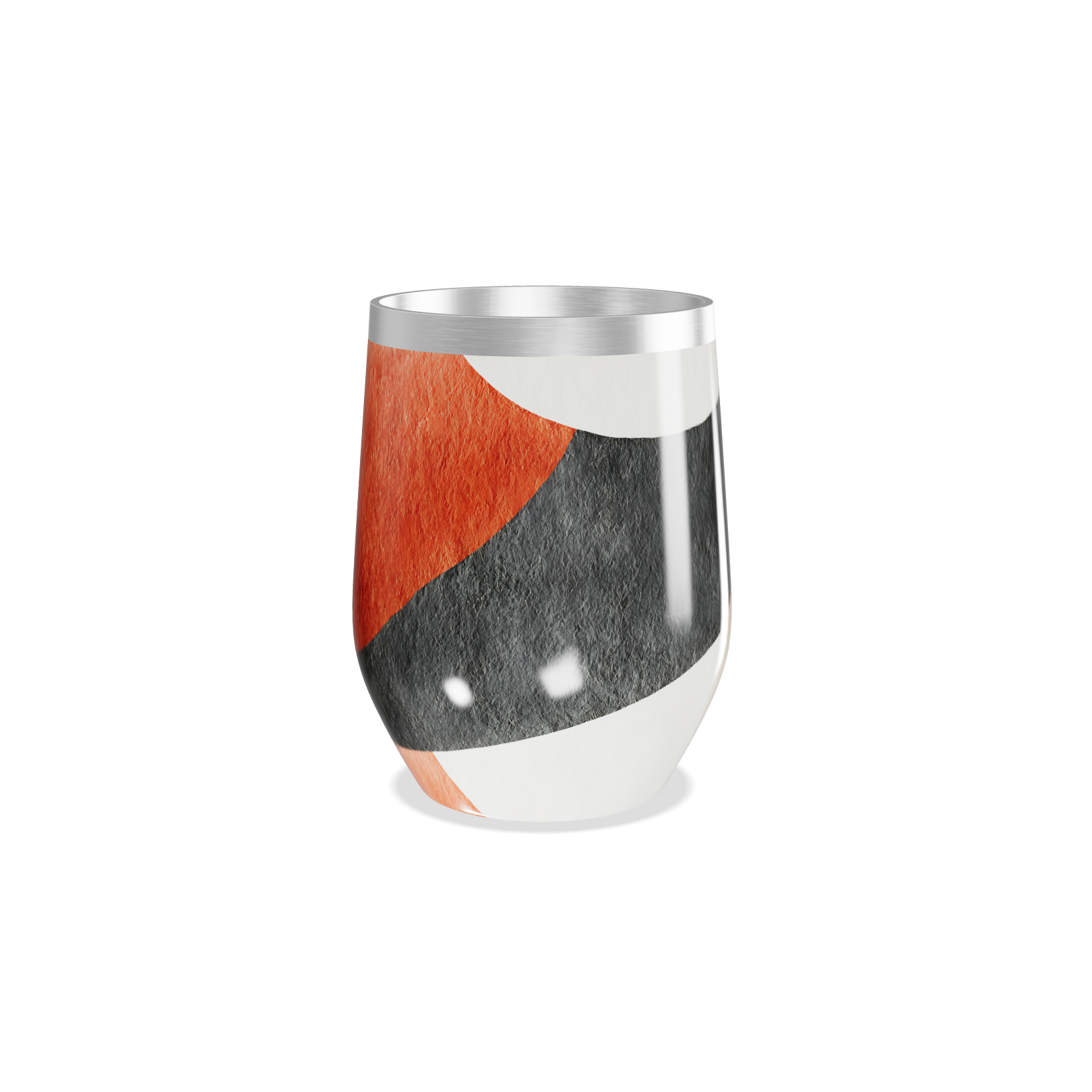 Copo Térmico Slim Laranja Preto Aço Inox