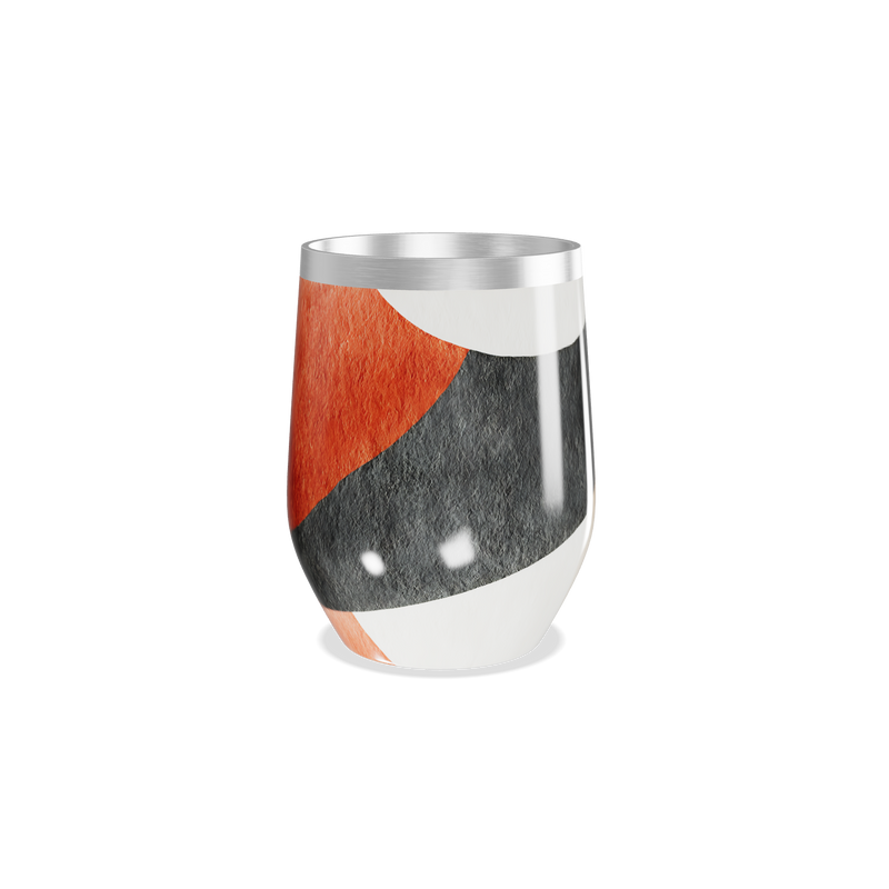 Copo Térmico Slim Laranja Preto Aço Inox