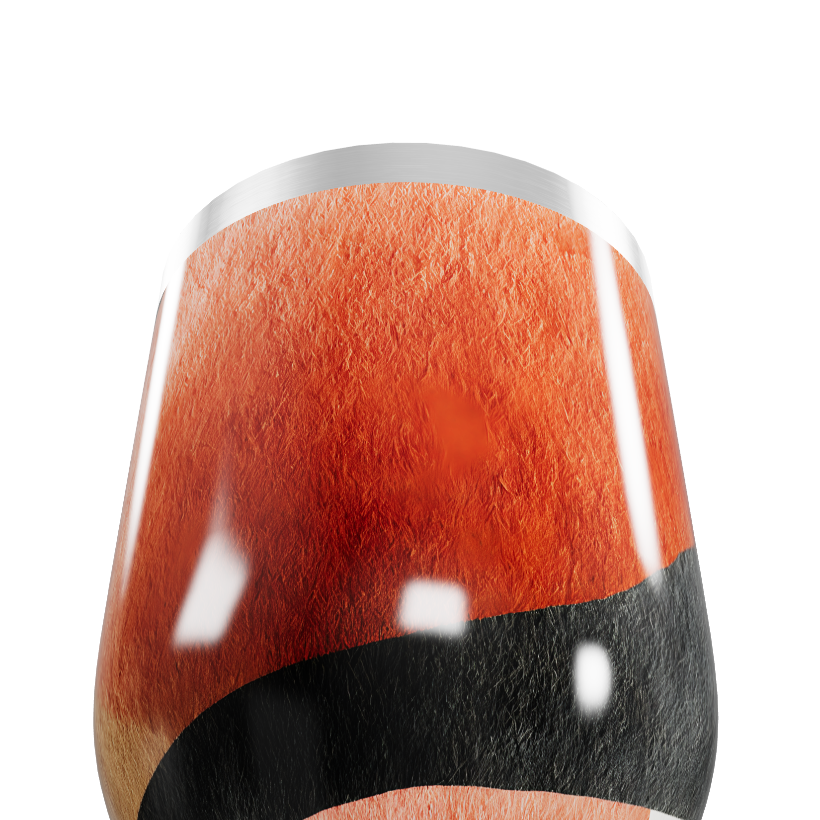 Copo Térmico Slim Laranja Preto Aço Inox