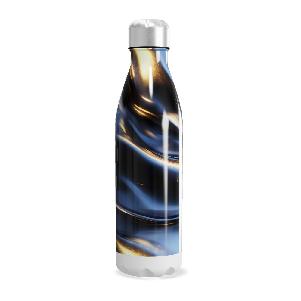 Garrafa Inox Azul - Estampa Abstrata