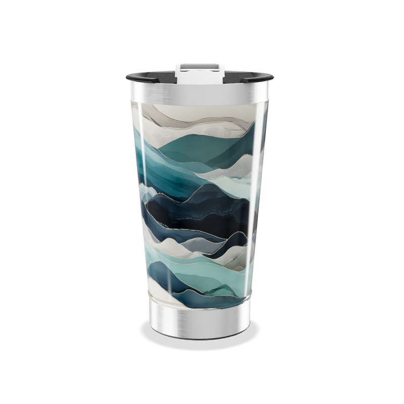 Copo Térmico - Estampa Ondas Azul