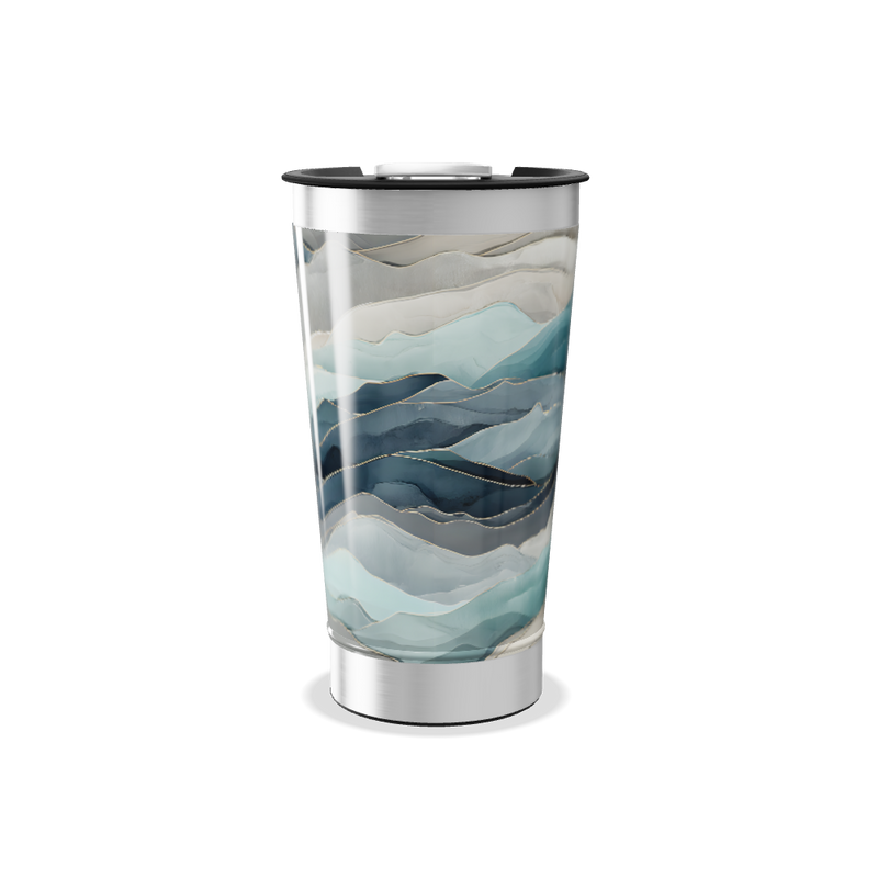 Copo Térmico - Estampa Ondas Azul