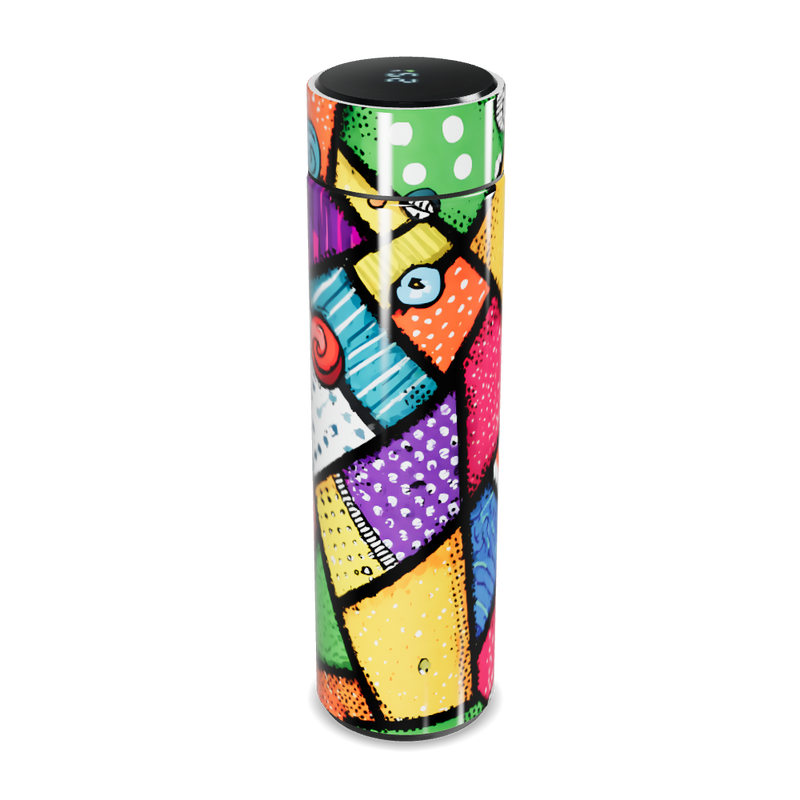 Garrafa Térmica Touch - Colorida com Estampa Artística