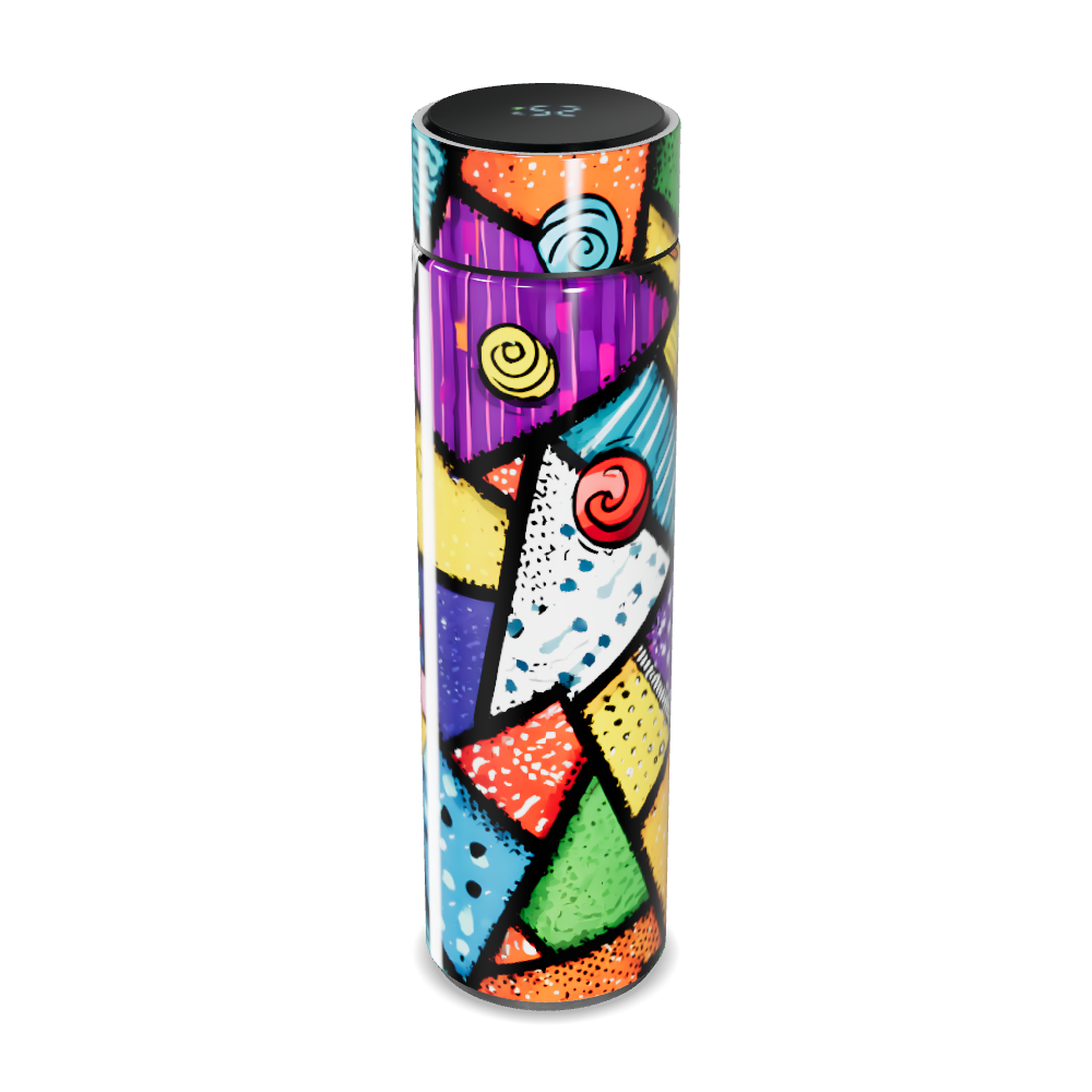 Garrafa Térmica Touch - Colorida com Estampa Artística