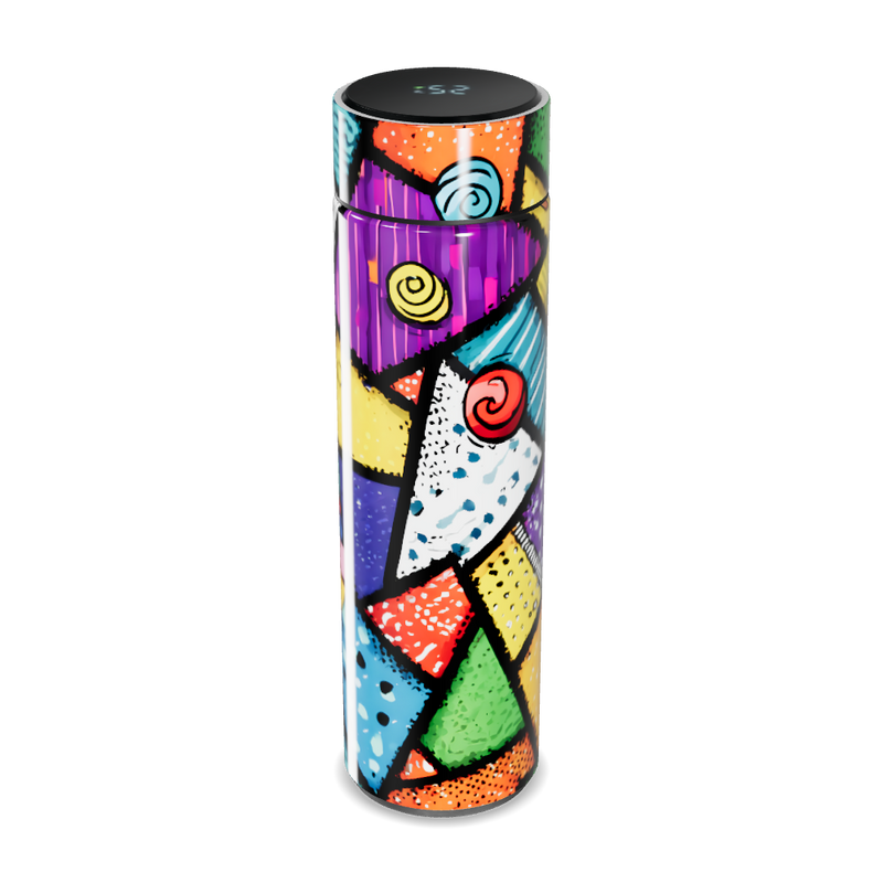 Garrafa Térmica Touch - Colorida com Estampa Artística
