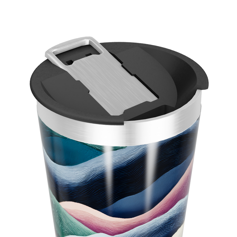 Copo Térmico - Com ondas coloridas