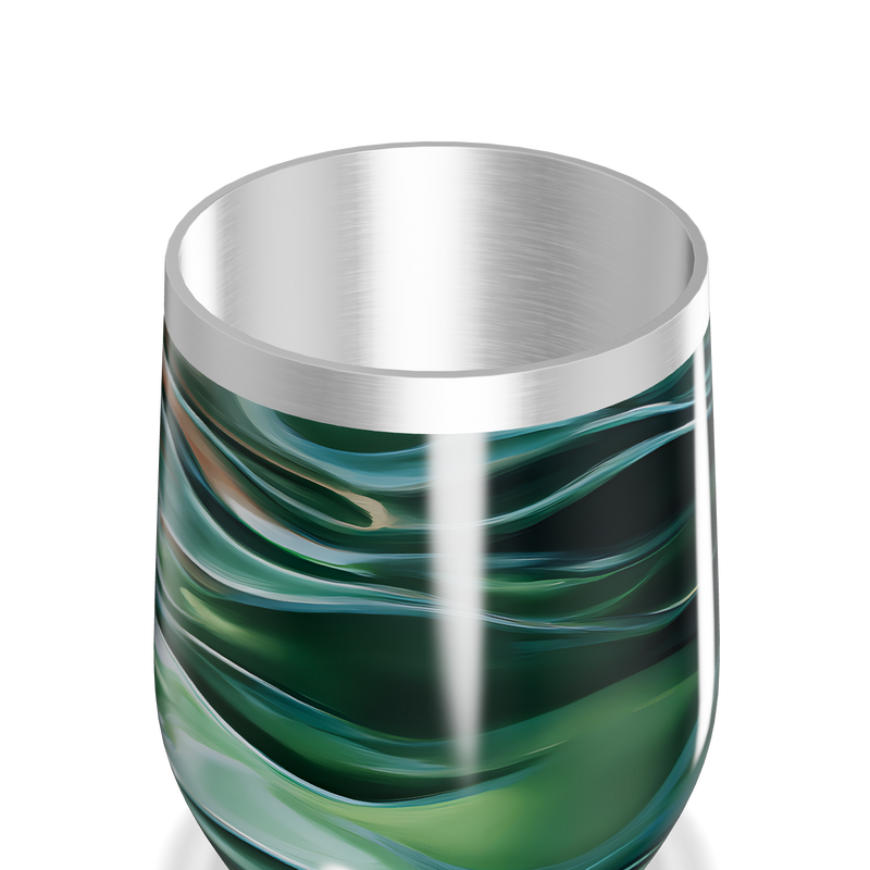 Copo Térmico Slim - Verde Marmorizado Inox