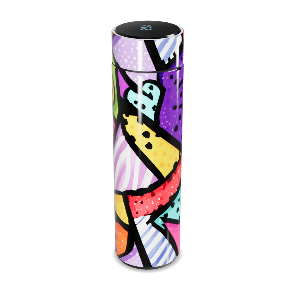 Garrafa Térmica Touch - Colorida com Estampa Artística