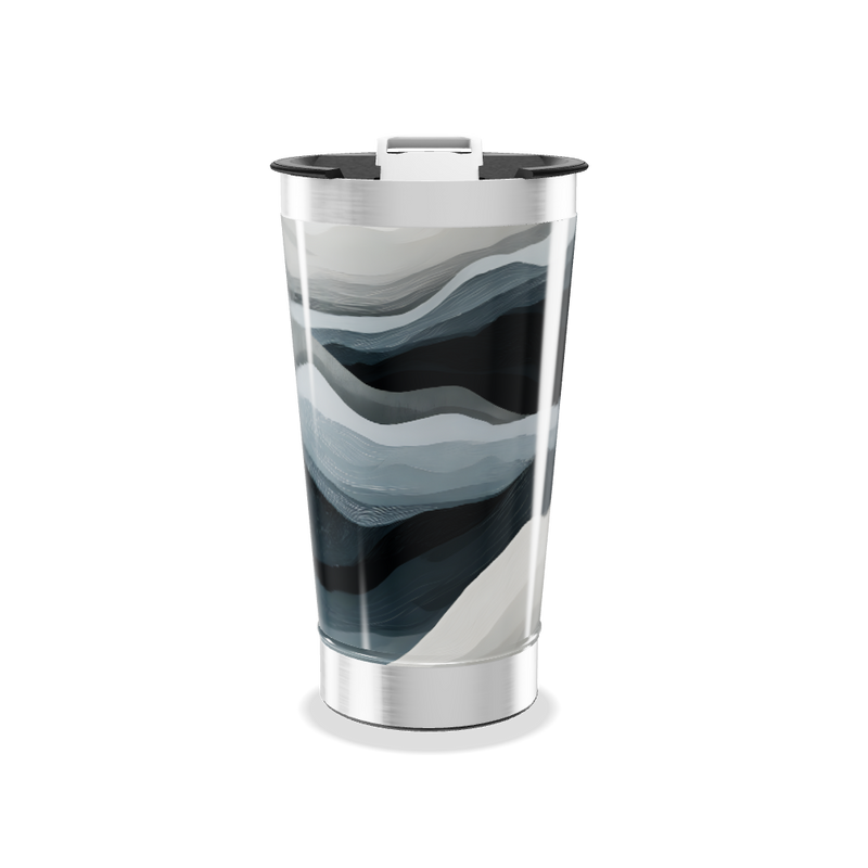 Copo Térmico - Estampa Ondas Cinza
