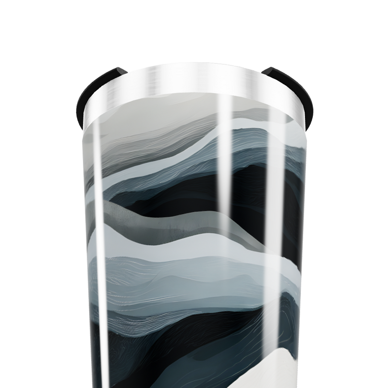 Copo Térmico - Estampa Ondas Cinza